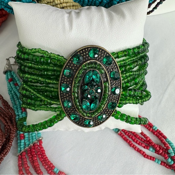 Massive Lot Bundle Multicolor Seedbead Beaded Necklace and Bracelet Collection - Picture 8 of 15